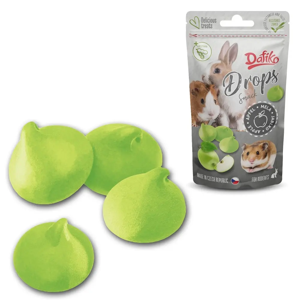 Dafiko drops pro hlodavce jablko 75g