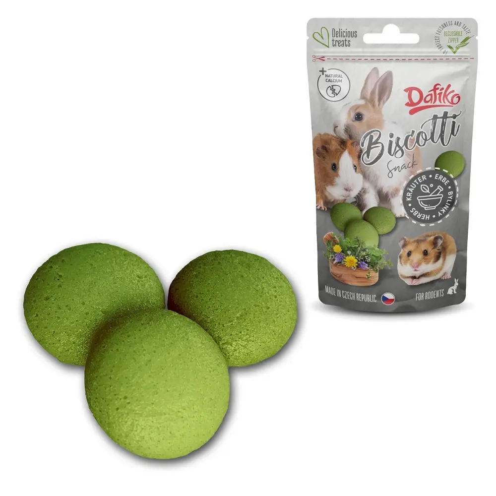 Dafiko Piškoty pro hlodavce bylinky 25g