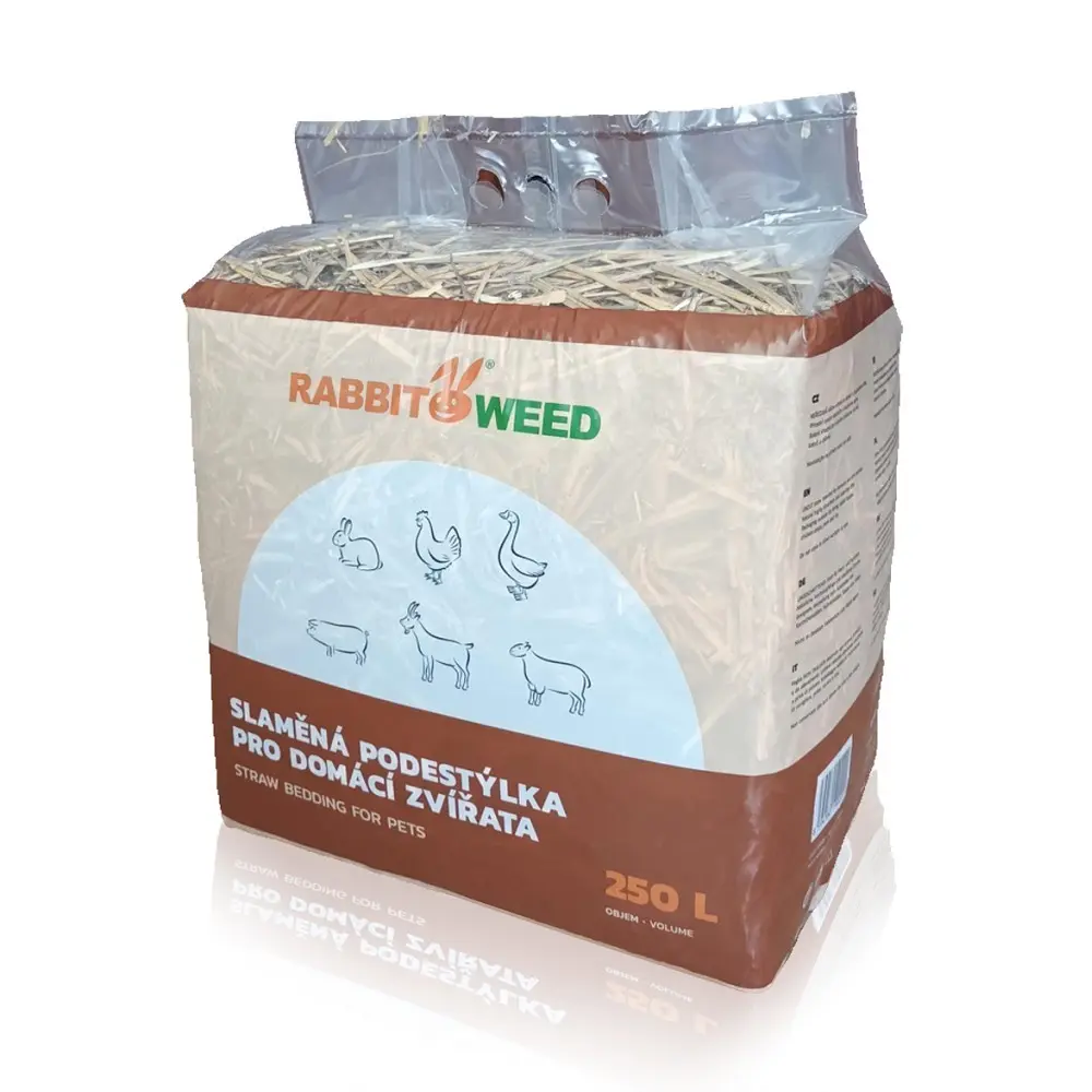 Podestýlka slaměná pro koně a zvířata RabbitWeed 250l