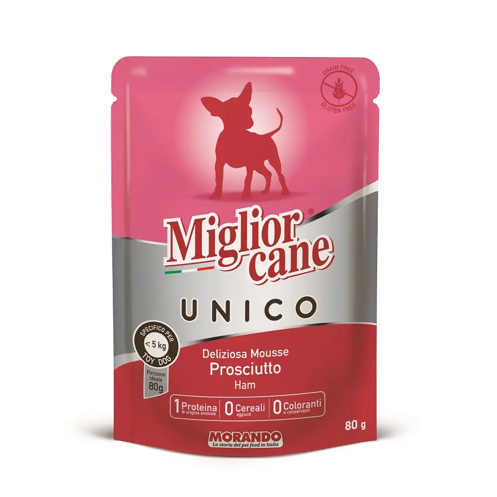 Morando Miglior Cane Unico MINI kapsa pro psy šunka80g + Množstevní sleva
