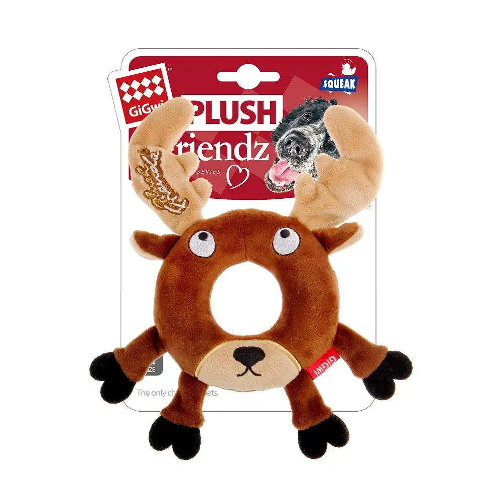 GiGwi Plush Friendz sob s gum. kroužkem