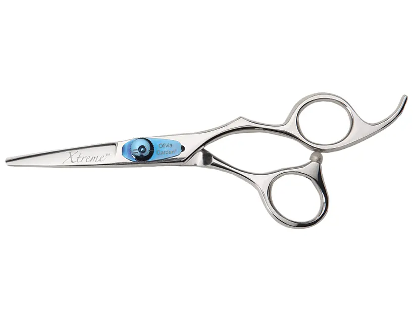 Kadeřnické nůžky Olivia Garden Xtreme Shear 5,0" - stříbrné (XT500) + dárek zdarma