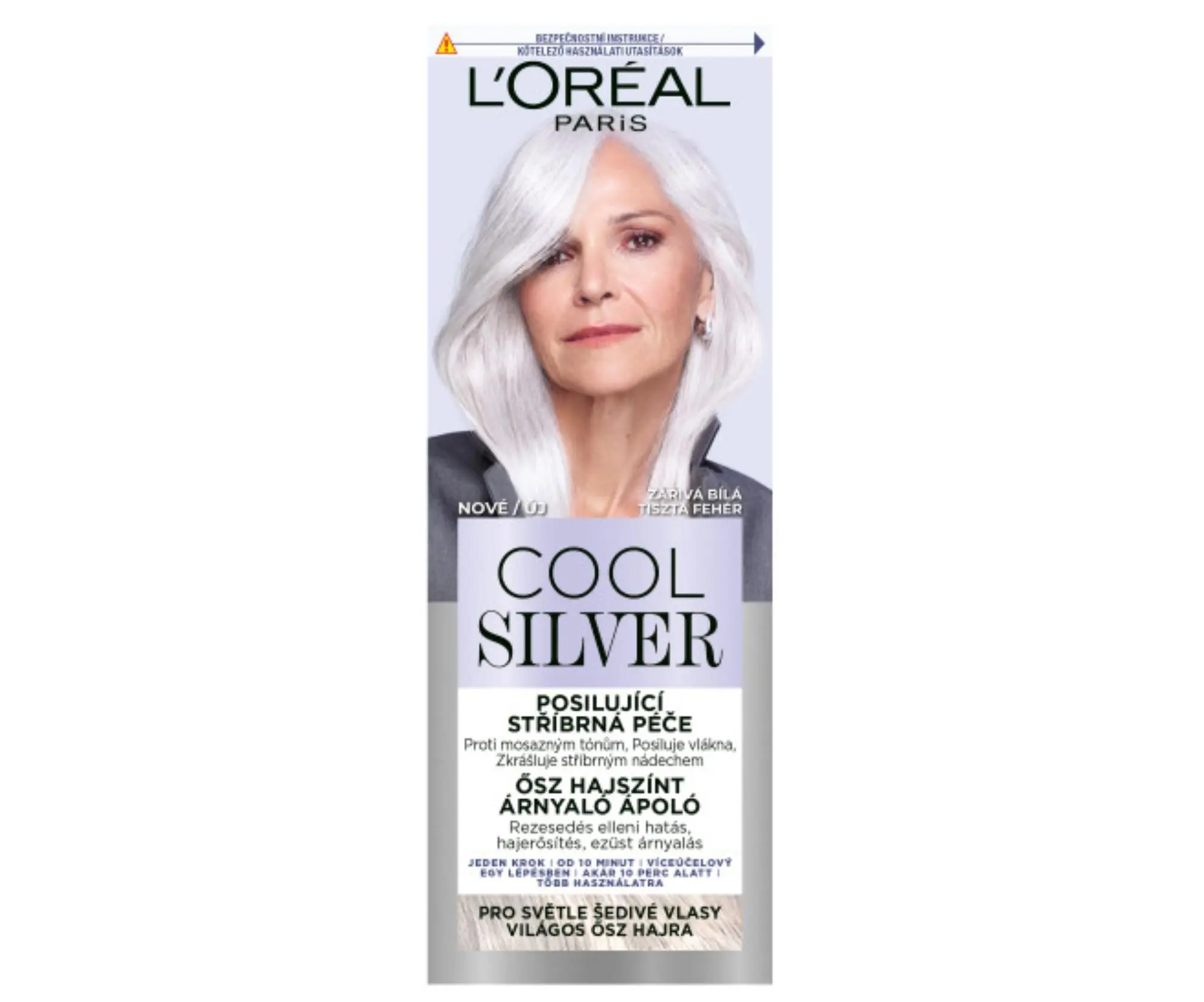 Posilující stříbrná péče Loréal Paris Cool Silver - zářivá bílá, 114 ml - L’Oréal Paris + dárek zdarma