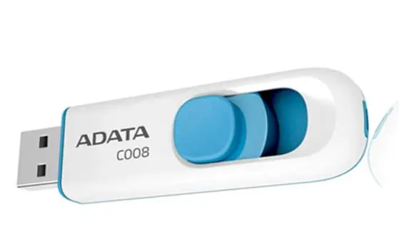 16GB USB Adata C008 bílo/modrá (potisk)