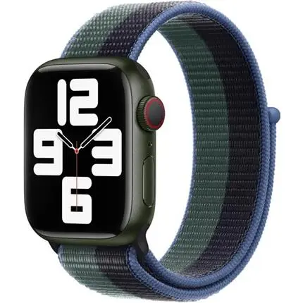 Apple Watch provlékací sportovní řemínek 41/40/38mm temně inkoustový / eukalyptově zelený