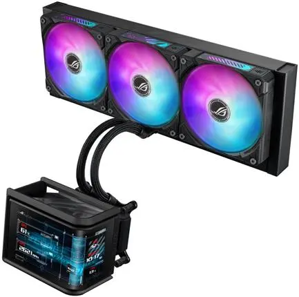 ASUS ROG Ryuo IV SLC 360 ARGB / vodní chlazení / 3x 120mm fan / AM4+AM5 / 1700,1851 / RGB podsvícení / LCD Displej