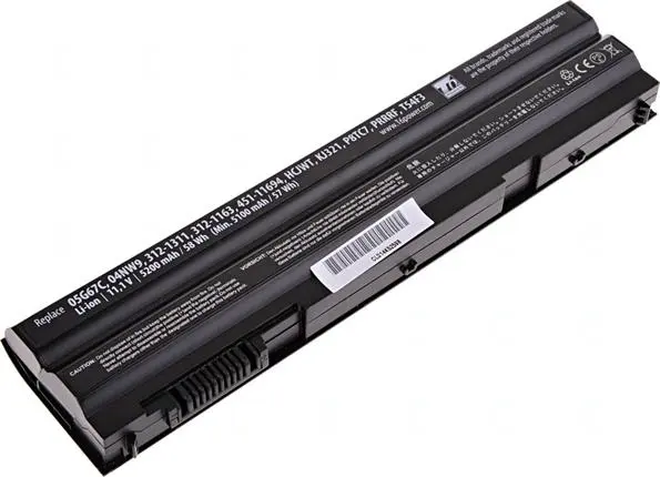 Baterie T6 power Dell Latitude E6420, E6430, E6520, E6530, E5420, E5430, E5520, 5200mAh, 58Wh, 6cell