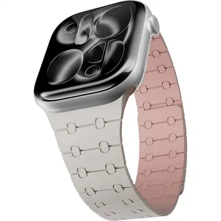 Epico Magnetic+ silikonový řemínek pro Apple Watch 42/41/40/38mm hvězdně bílý