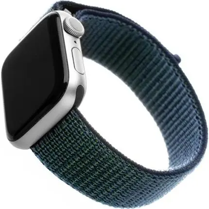 FIXED Nylon Strap nylonový pásek pro Apple Watch 42/44/45mm temně modrý