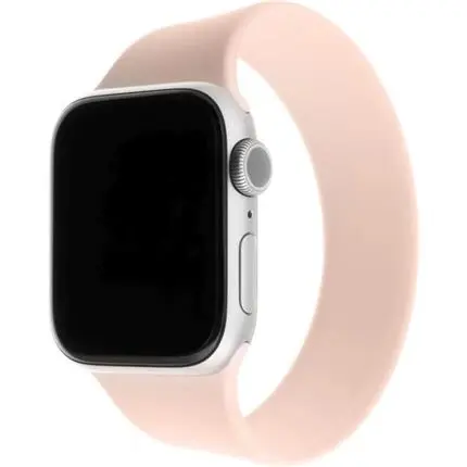 FIXED provlékací silikonový řemínek Apple Watch 42/44/45mm XS růžový