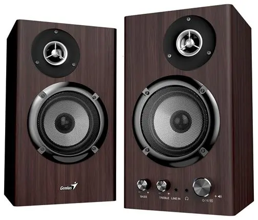 GENIUS repro SP-HF1812 Dark Brown/ 2.0/ 50W/ Bluetooth 5.3/ dřevěné/ barva tmavé dřevo
