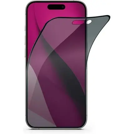 iWant Privacy FlexiGlass IM 2,5D tvrzené sklo pro iPhone 15 Pro (obálka + šedý aplikátor)
