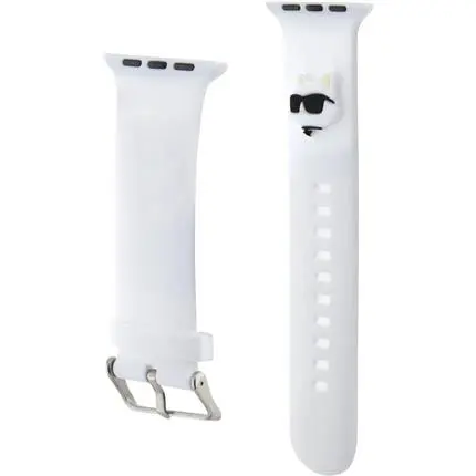 Karl Lagerfeld Choupette Head NFT řemínek Apple Watch 42/44/45/49 bílý