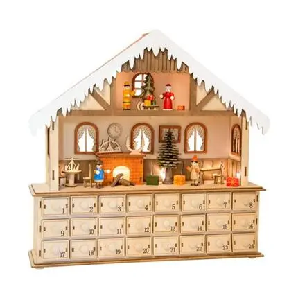 Small Foot Dřevěný adventní kalendář kouzelný vánoční dům