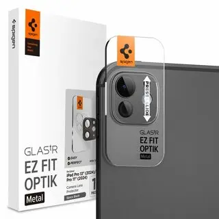 Spigen Glass tR EZ Fit Optik Metal 1 Pack ochranné sklo pro Apple iPad Pro 13" (2024) & 11" (2024) černá