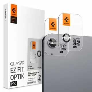 Spigen Glass tR EZ Fit Optik Pro 2 Pack ochranné sklo čoček pro Apple iPad Air 13" (2024) & 11" (2024) šedá