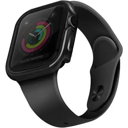 UNIQ Valencia kovové pouzdro Apple Watch Serie 4/5/6/SE (40mm) tmavě šedé