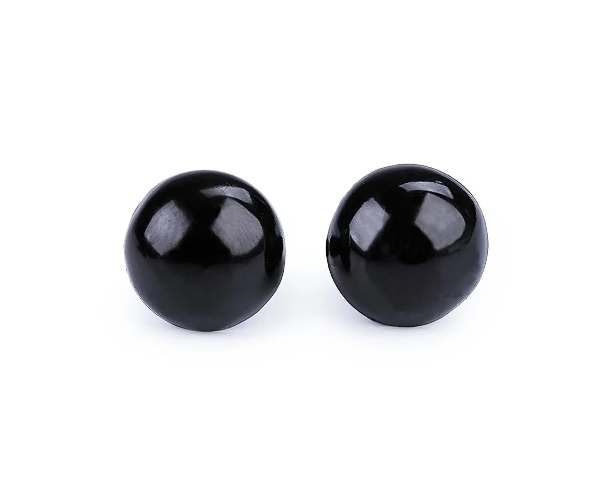 Bezpečnostní oči, jednobarevné černé, průměr 14mm