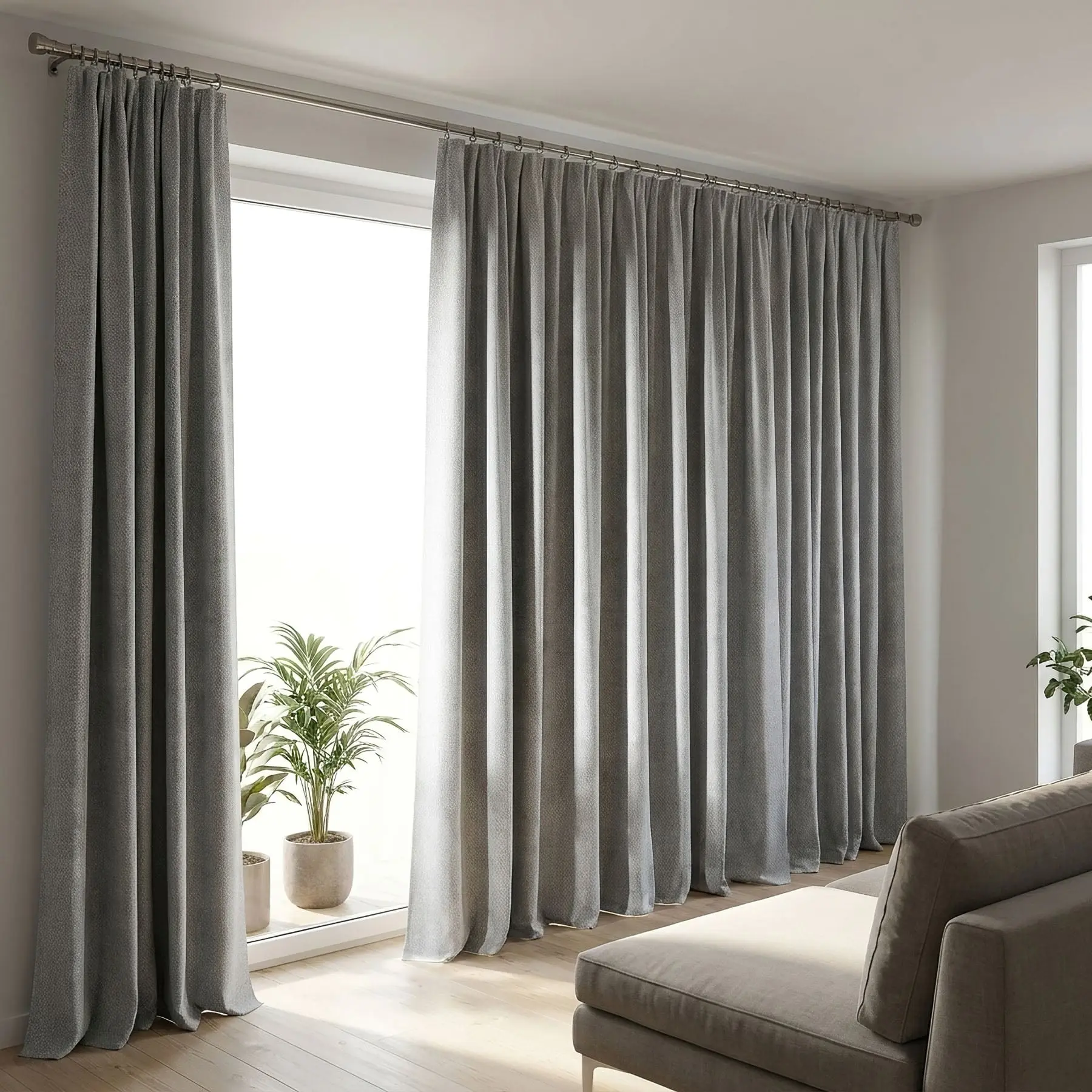 Brilltex Absolutně zatemňující závěs, 100% blackout PORTLAND 002, světle šedá, š.140cm (látka v metráži)