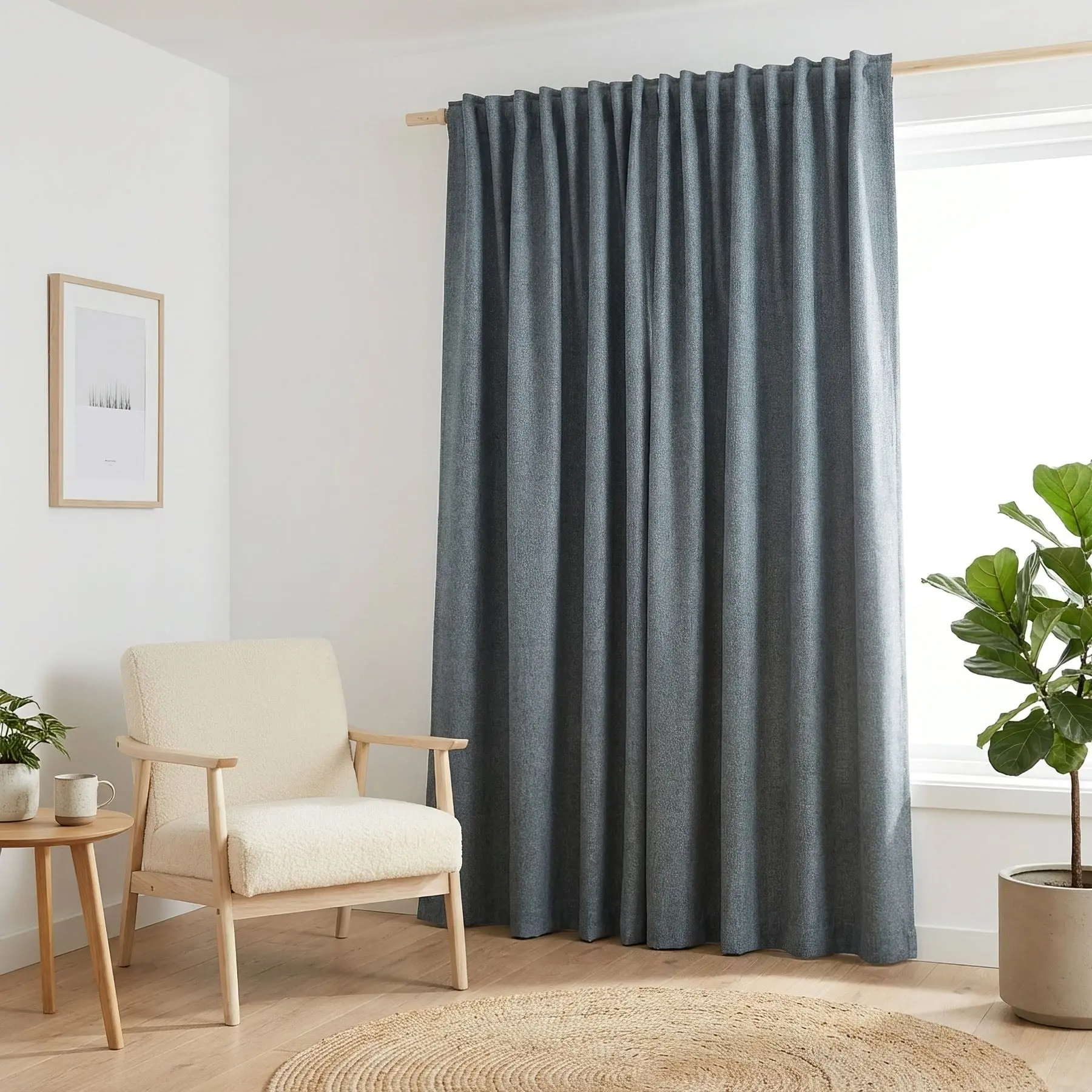 Brilltex Absolutně zatemňující závěs, 100% blackout ZTABA 246125/4, šedý, vzor pleteniny, š.150cm (látka v metráži)