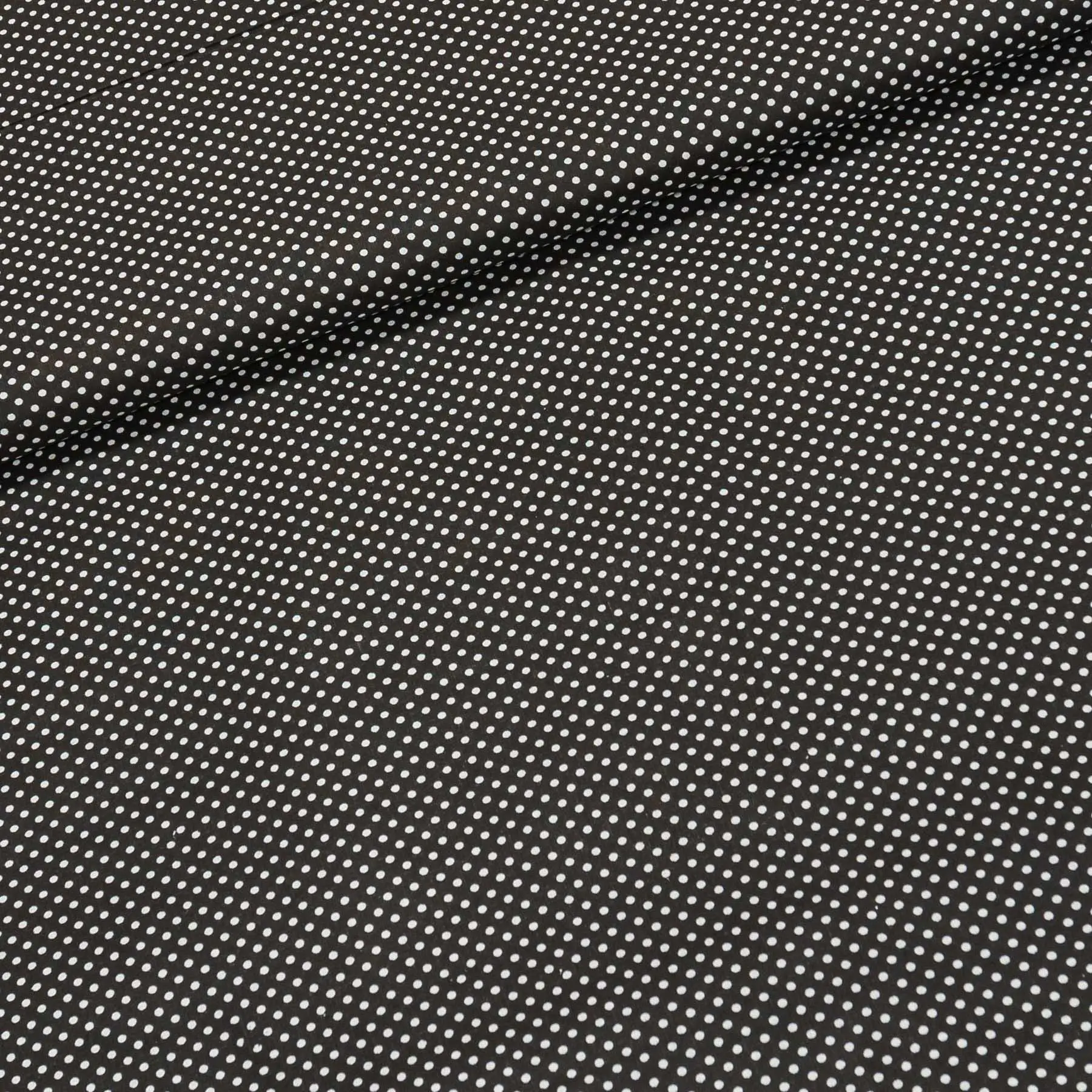 Bavlněné plátno 103000/7676 BLACK, bílý puntík na černé, š.140cm (látka v metráži)