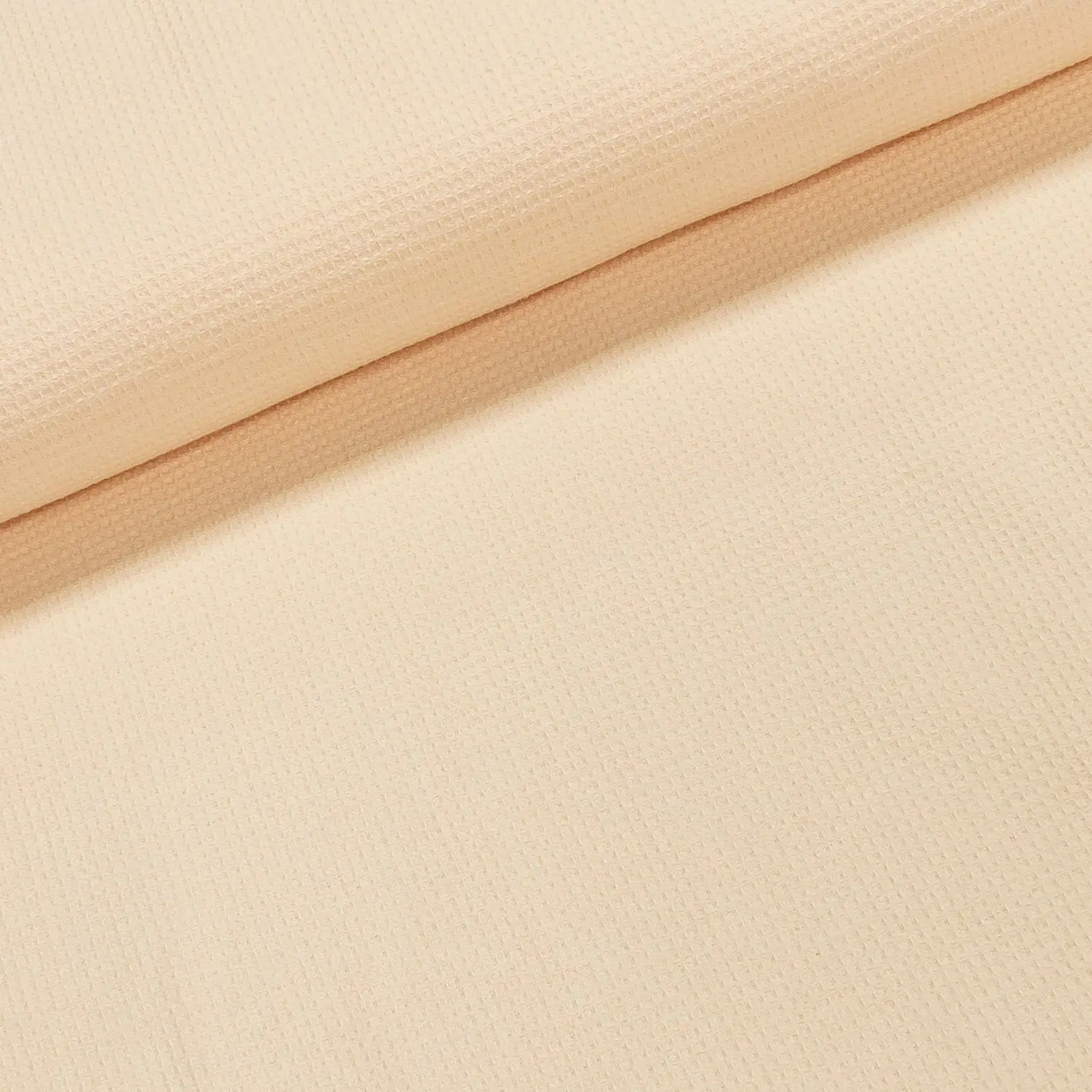Bavlněné plátno / vaflová drobná vazba 3937-716 jednobarevná světlá meruňková, š.150cm (látka v metráži)