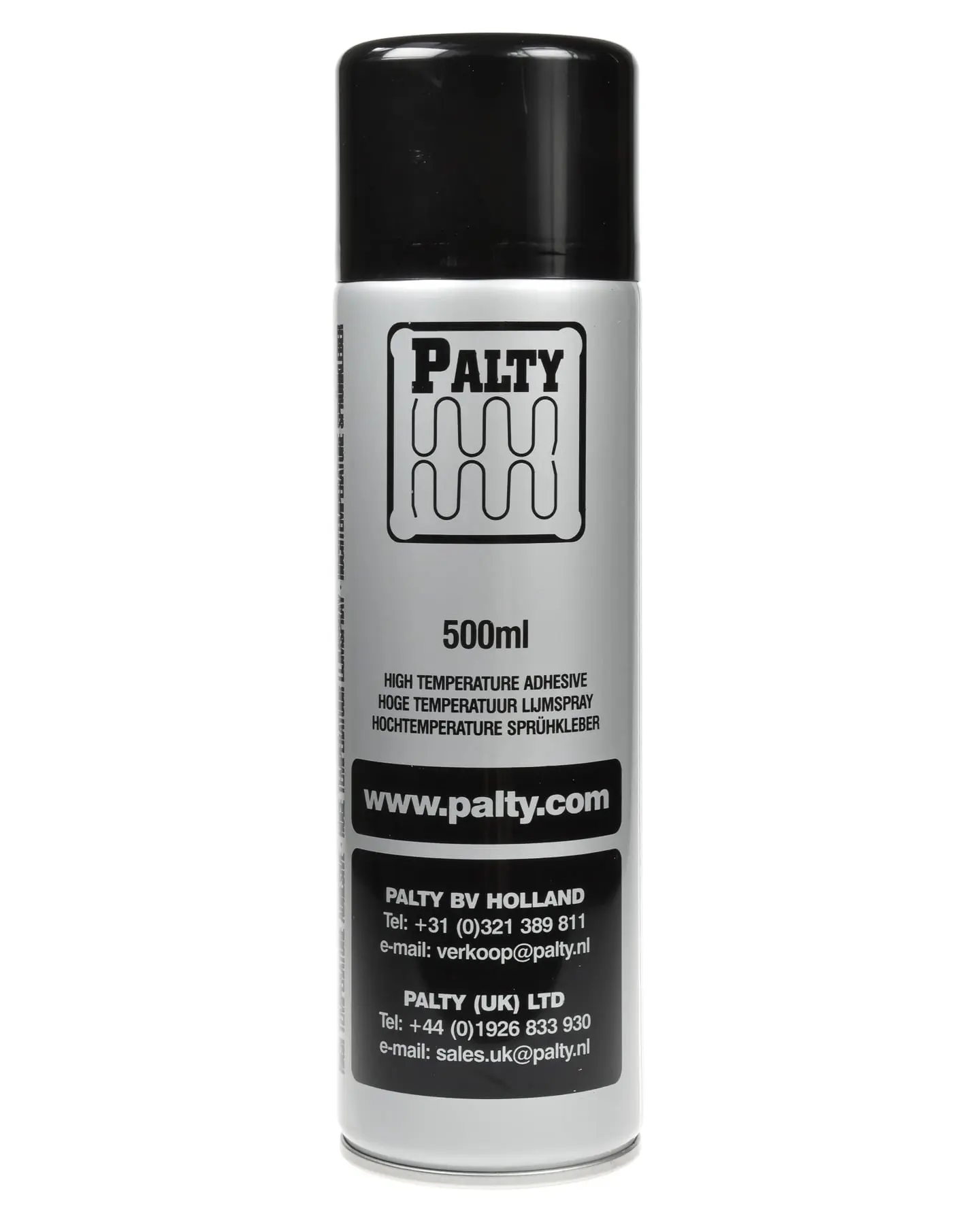 PALTY automotive čalounické lepidlo ve spreji PALTY HIGH TEMPERATURE ADHESIVE, vysoká pevnost, odolné do 110 °C, 500 ml