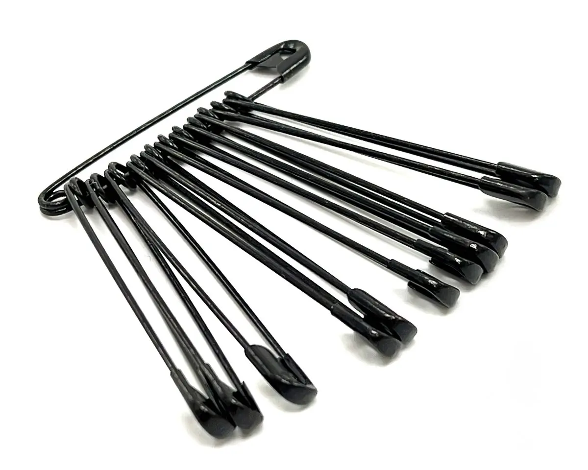 Storex Celokovové spínací špendlíky KOH-I-NOOR 60952/310, černé, délka 60mm, 12 kusů