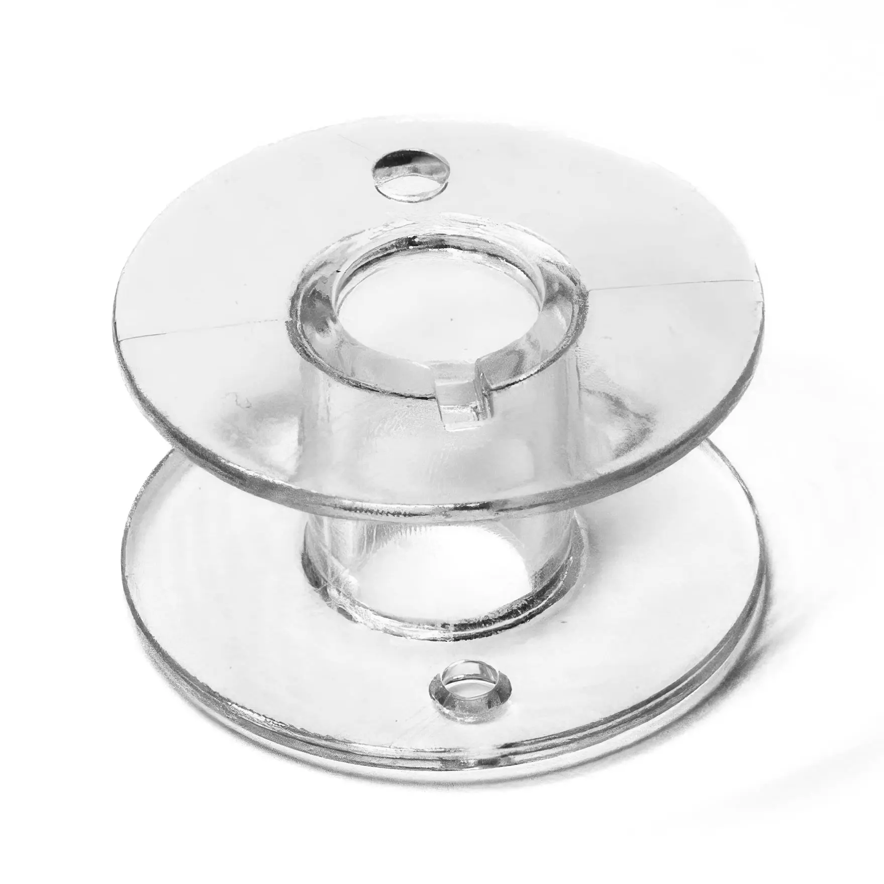 PREM Cívka SINGER Class 15, plastový, transparentní, velikost 11,5mm, průměr 20,4mm
