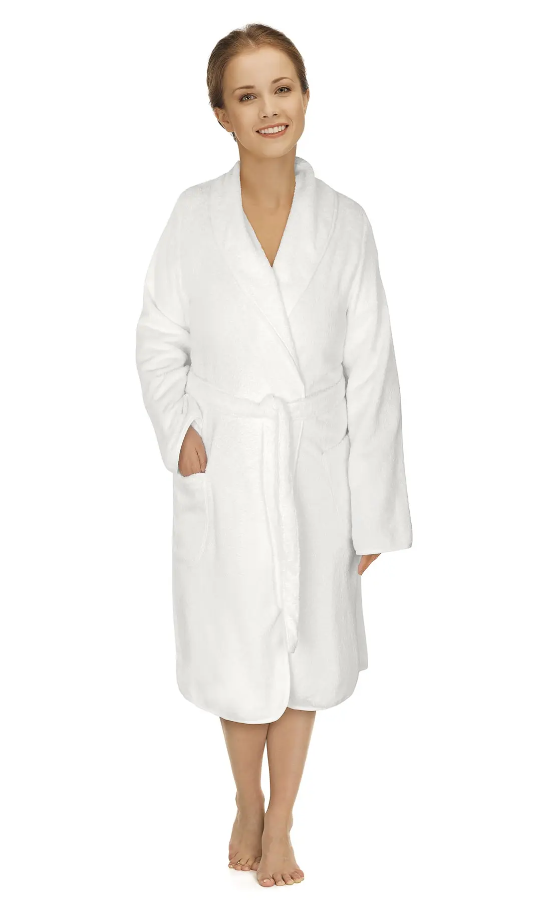 Bellatex Župan FROTÉ 751/001 bílý, bavlněné froté, 330 g/m², dámský, velikost