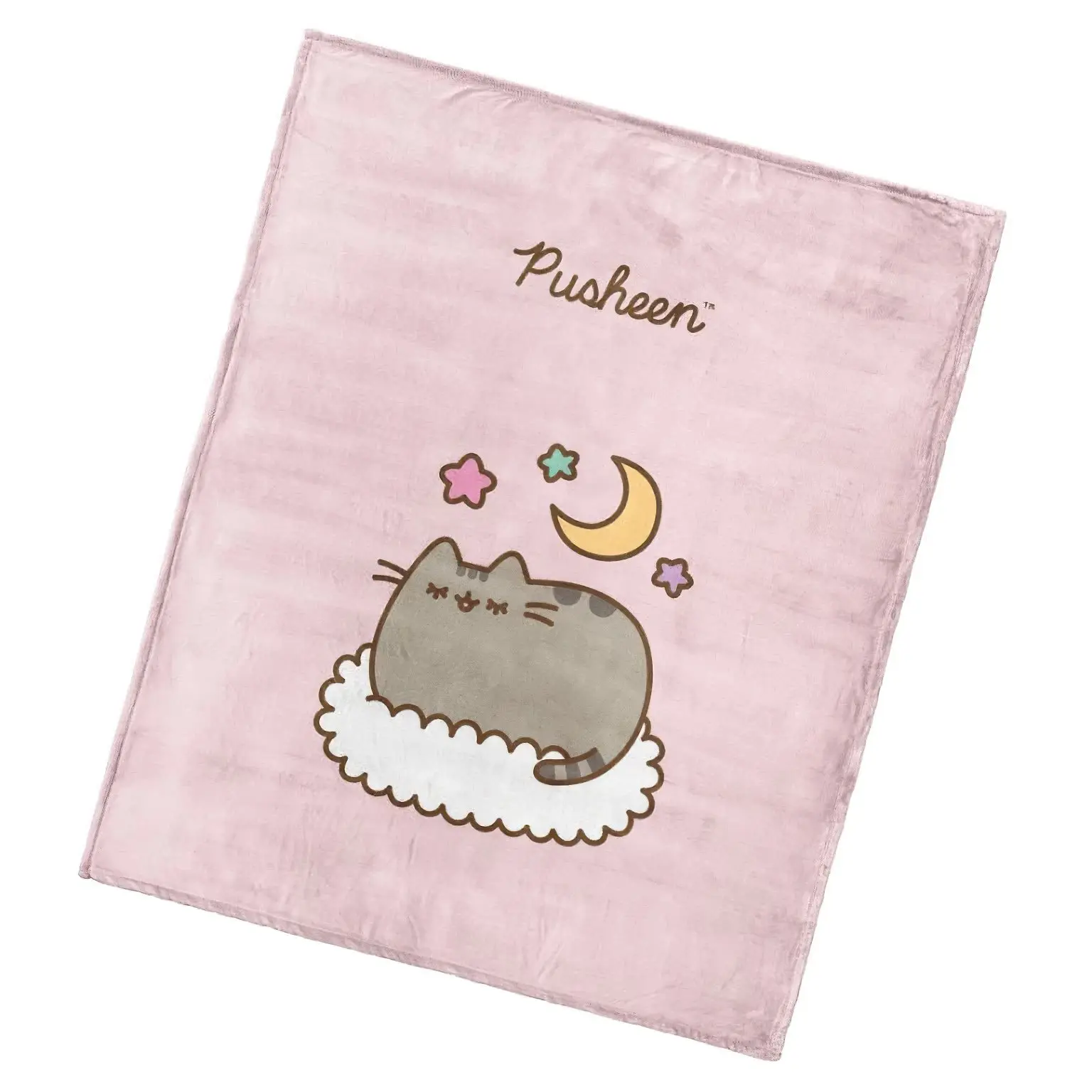 Carbotex dětská deka z mikrovlákna (coral fleece) KOČIČKA PUSHEEN DAYDREAM, růžová, 130x160cm