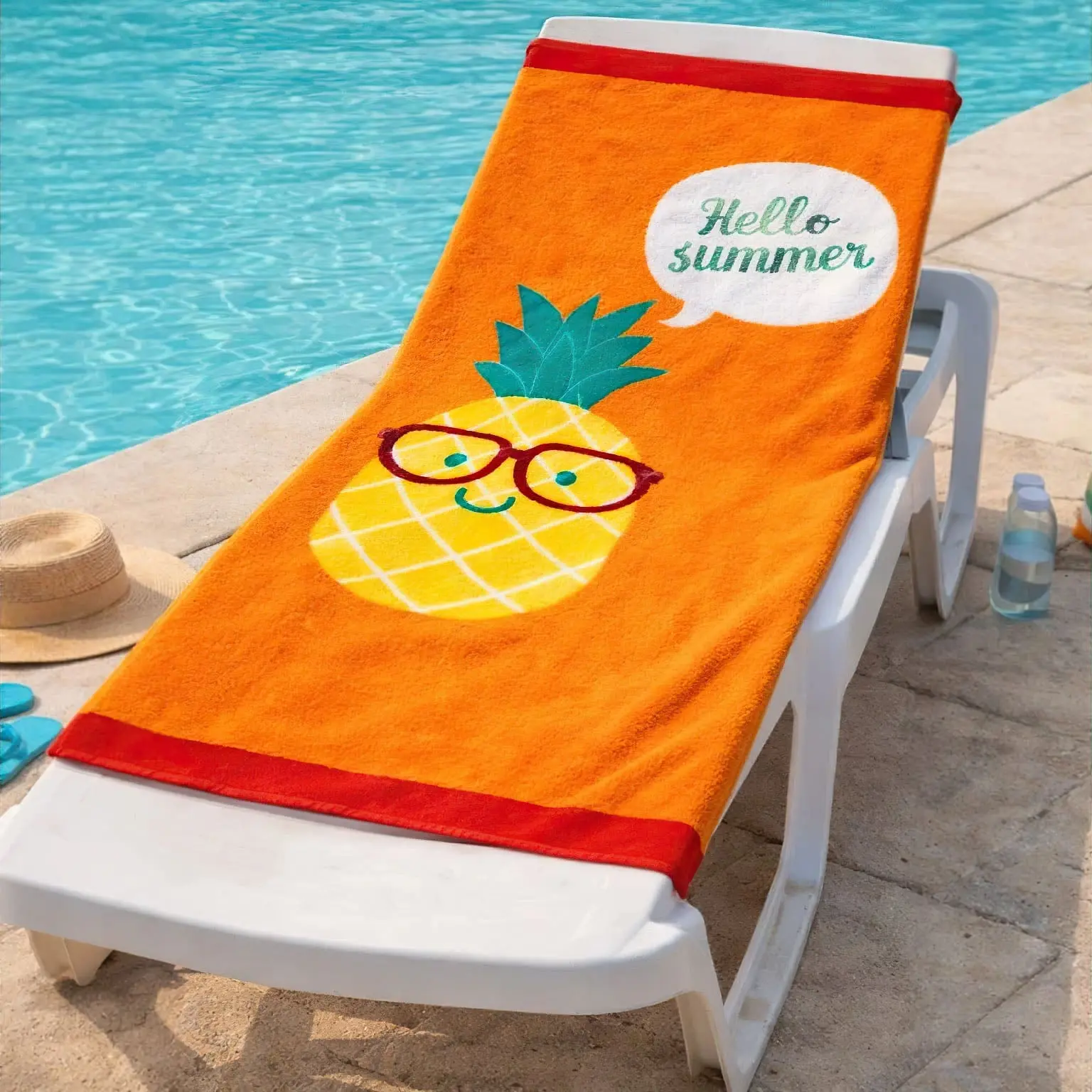Jules Clarysse Dětská plážová osuška Ananas Oranžová