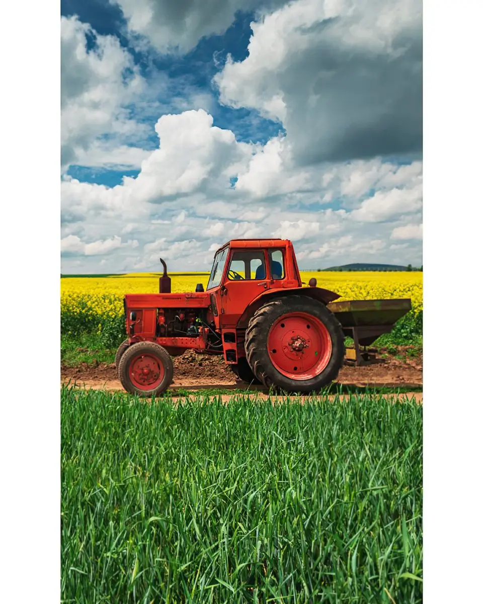 Froté ručníček Červený Traktor