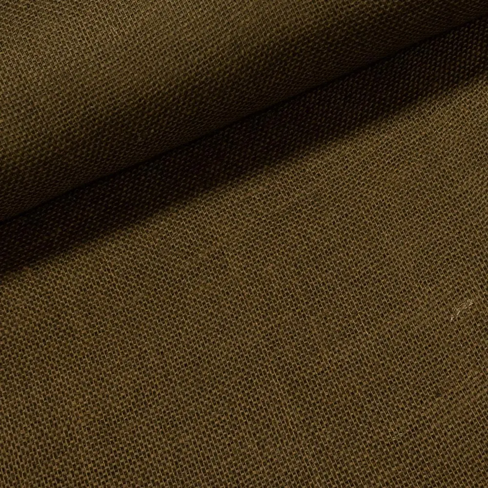 Juta technická (pytlovina), gramáž 211 g/m2, jednobarevná hnědá, š.130cm (látka v metráži)