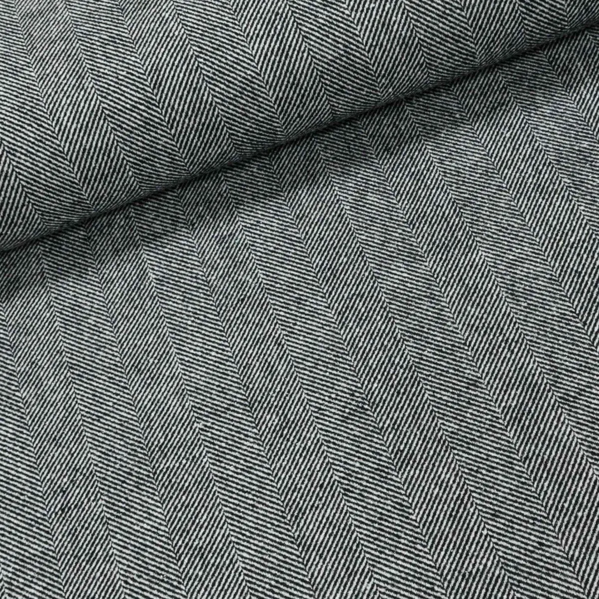 Kabátovina 2868/01, rybí kost, černo-krémová, š.155cm (látka v metráži)