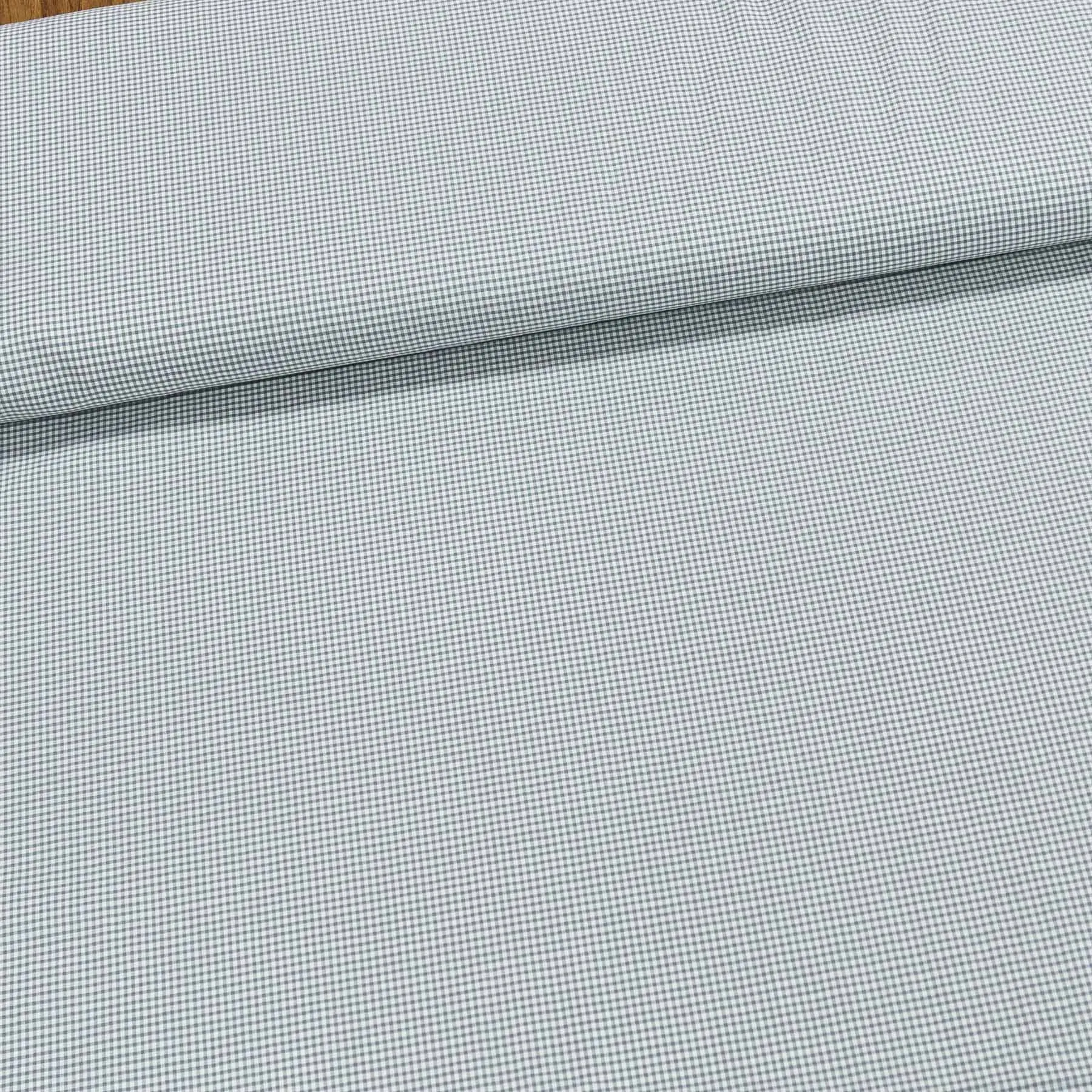 Košilovina bavlněná / batist, drobná šedo-bílá kostička, š.150cm (látka v metráži)