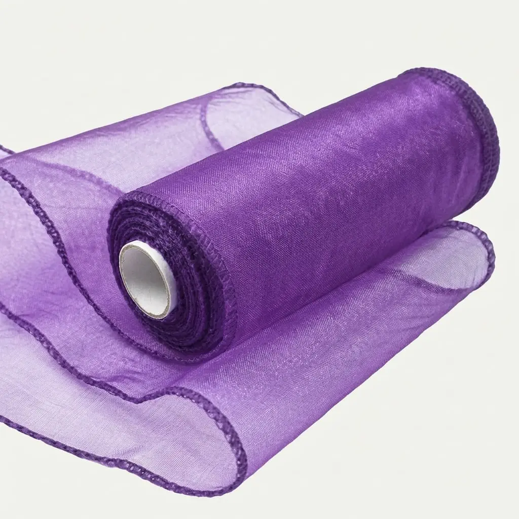 Organza dekorační 45536/5128 fialová, šíře 12cm, návin 9m