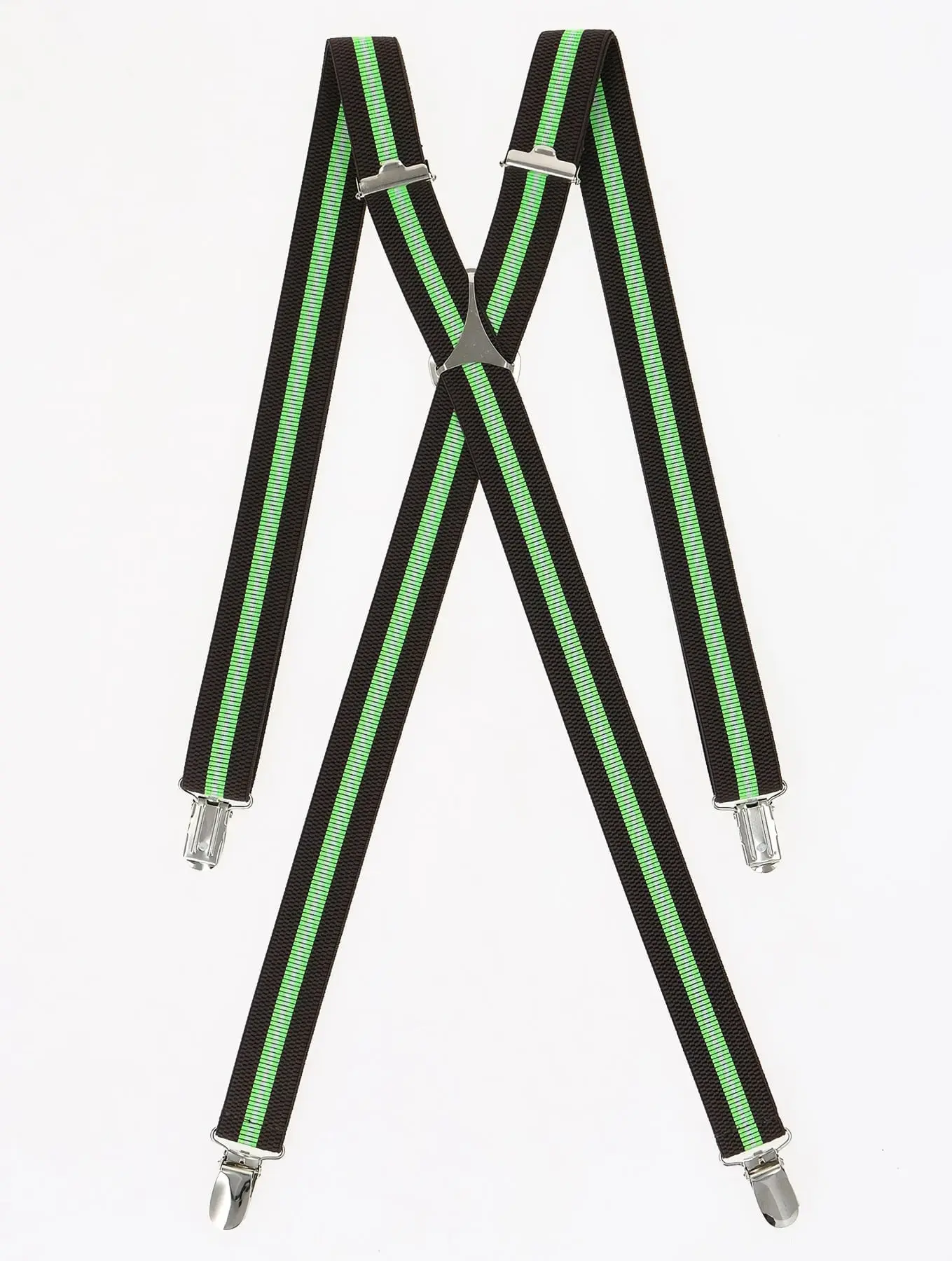 Ranger Šle pánské RANGER Dt25.022, délka 130cm, šíře 2,5cm, tvar X, černé - zelený pruh