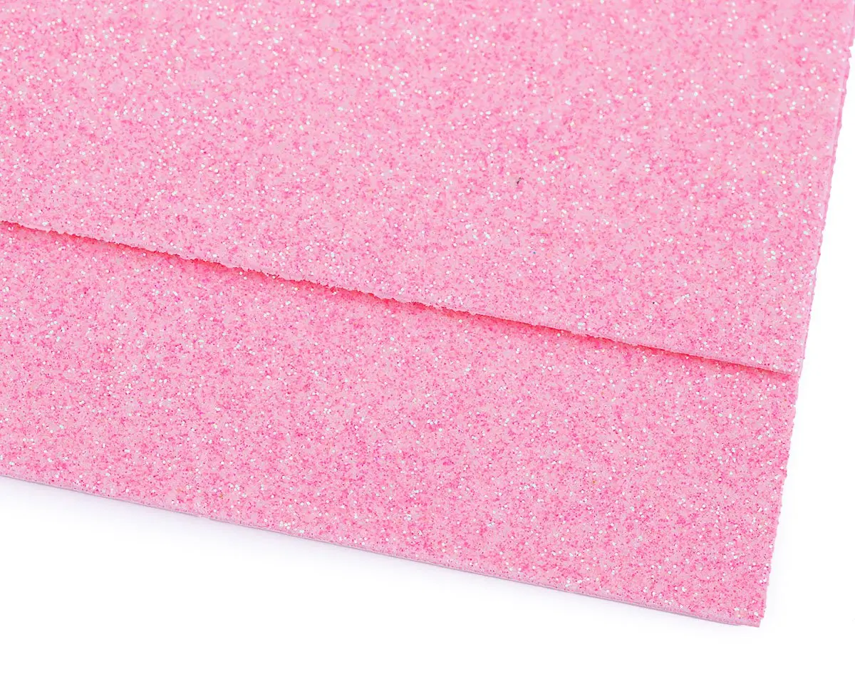 Pěnová guma Moosgummi 20x30cm, 750861 jednobarevná 22 pudrová, tloušťka 1,9mm, s glitry