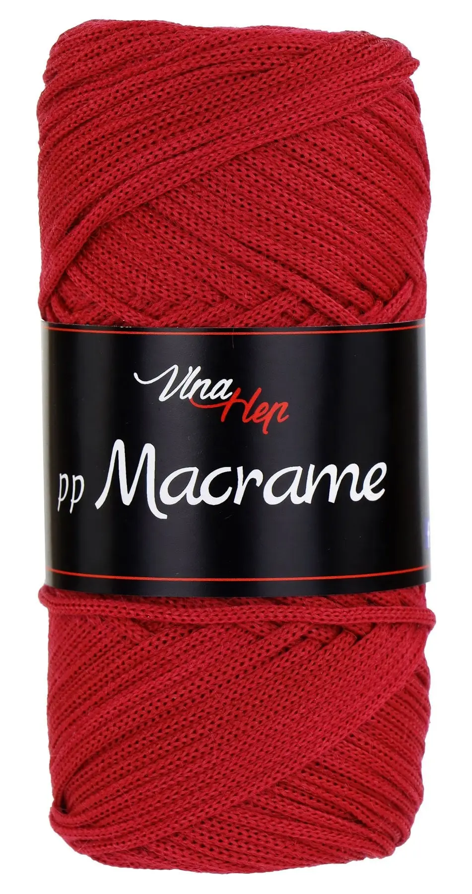 Pletací / háčkovací příze Vlna-Hep PP MACRAME 4020 červená, jednobarevná, 100g/85m