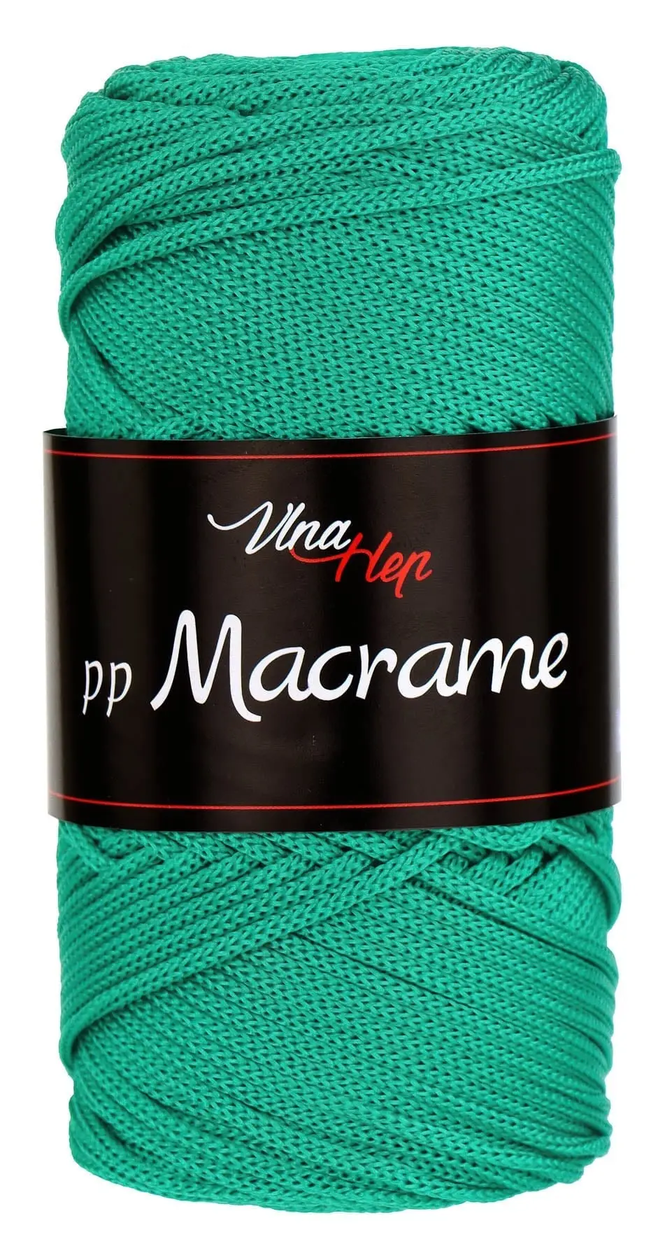 Pletací / háčkovací příze Vlna-Hep PP MACRAME 4132 smaragdová, jednobarevná, 100g/85m