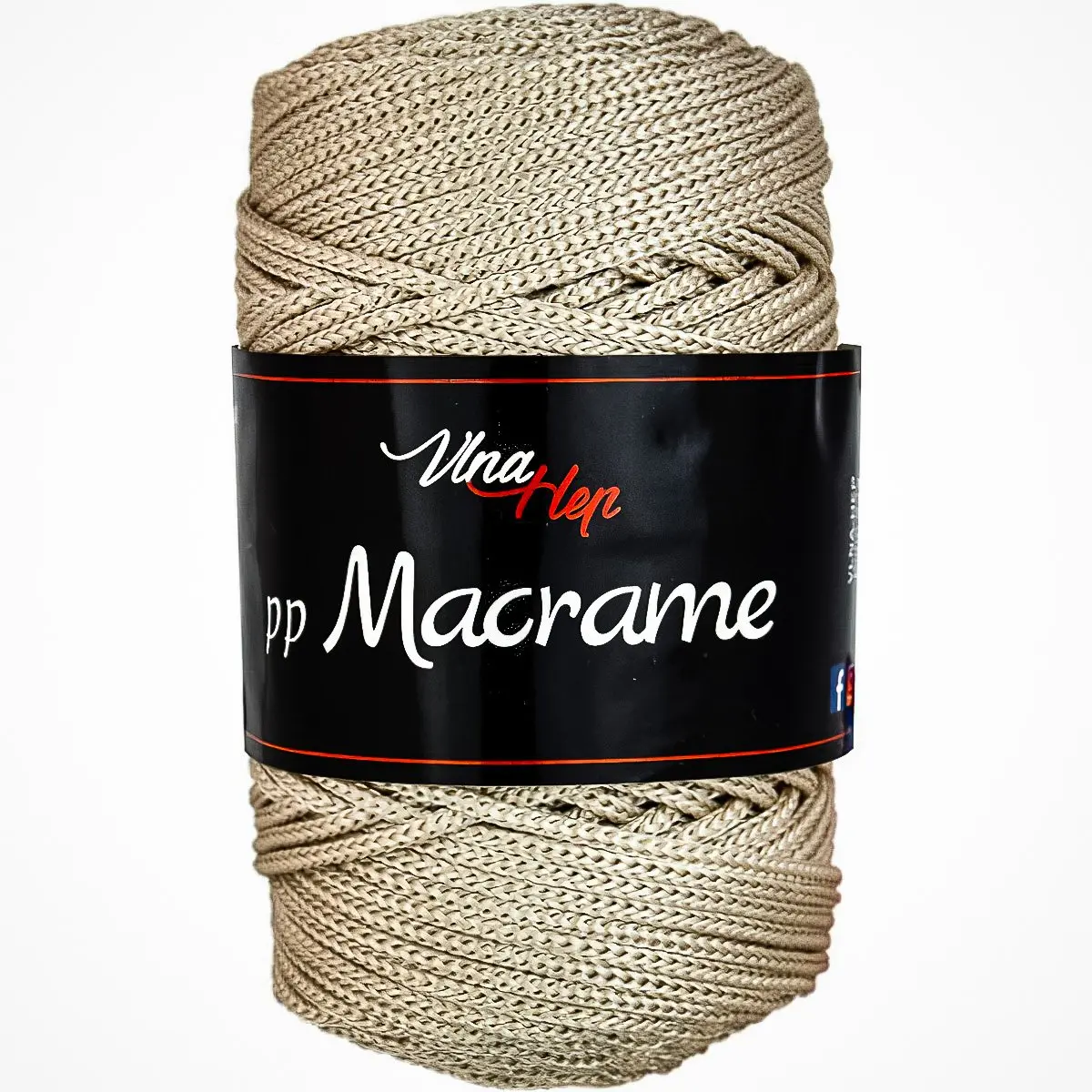 Pletací / háčkovací příze Vlna-Hep PP MACRAME 4212 béžová, jednobarevná, 100g/85m