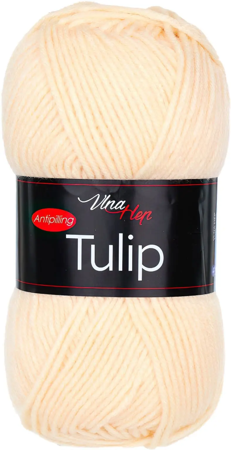 Pletací / háčkovací příze Vlna-Hep TULIP 41009 banánová, jednobarevná, antipillingová, 100g/170m