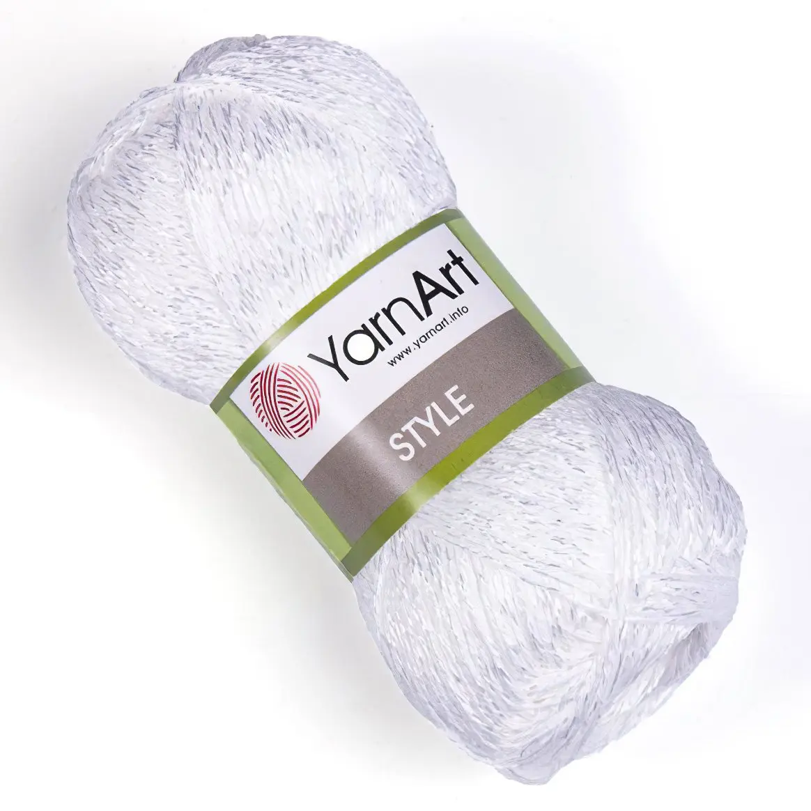 Pletací / háčkovací příze YarnArt STYLE 650 sněhová bílá, jednobarevná, viskózová, 50g/185m