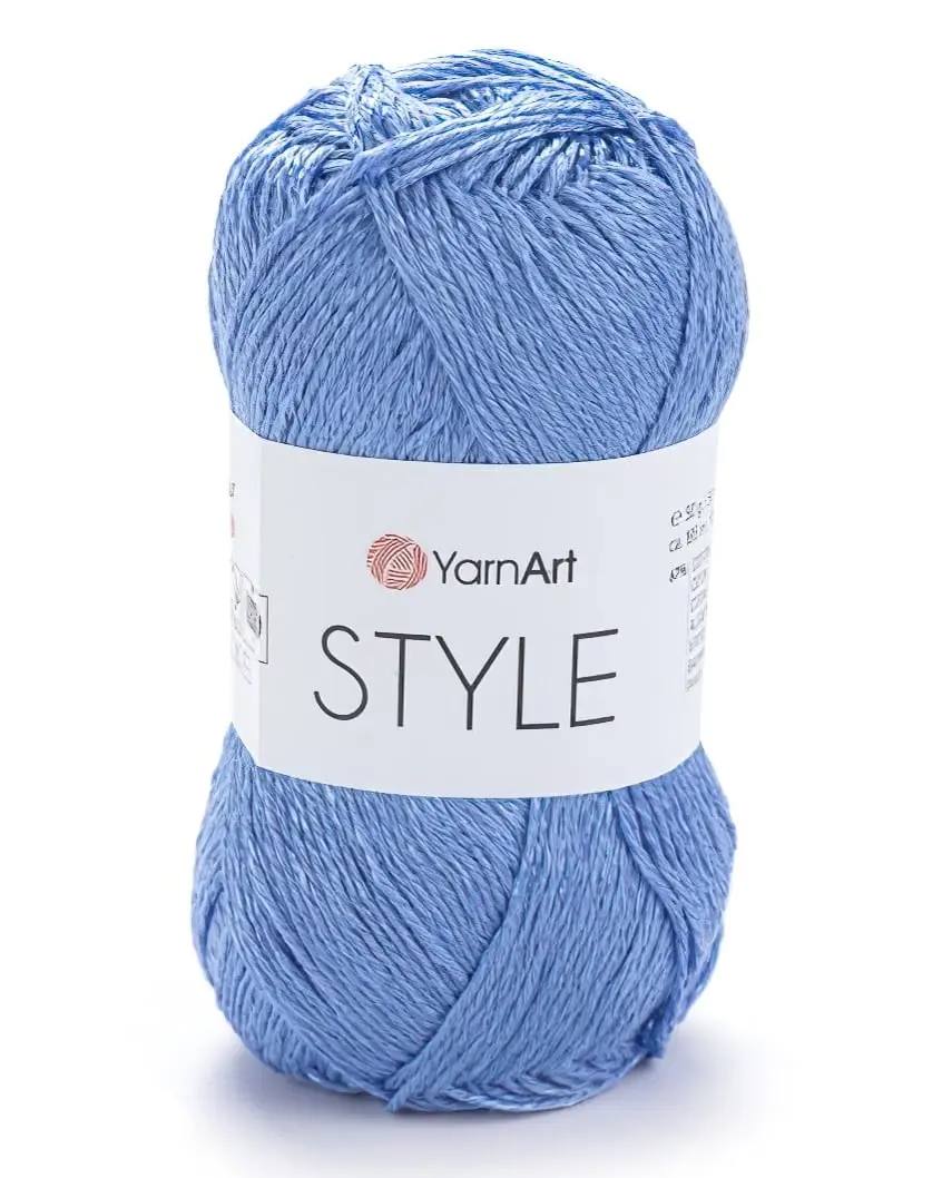 Pletací / háčkovací příze YarnArt STYLE 669 modrá, jednobarevná, viskózová, 50g/185m