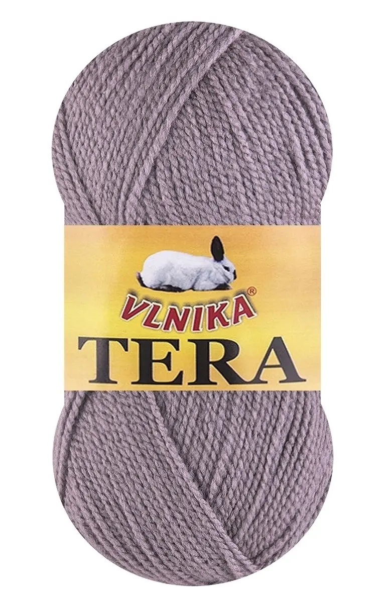 Pletací příze Vlnika TERA 074 pudrově fialová, 100g/310m