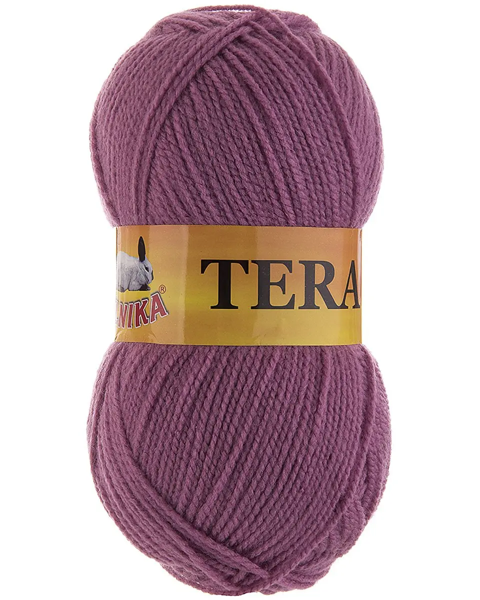 Pletací příze Vlnika TERA 198 tmavě starorůžová, klasická, 100g/310m