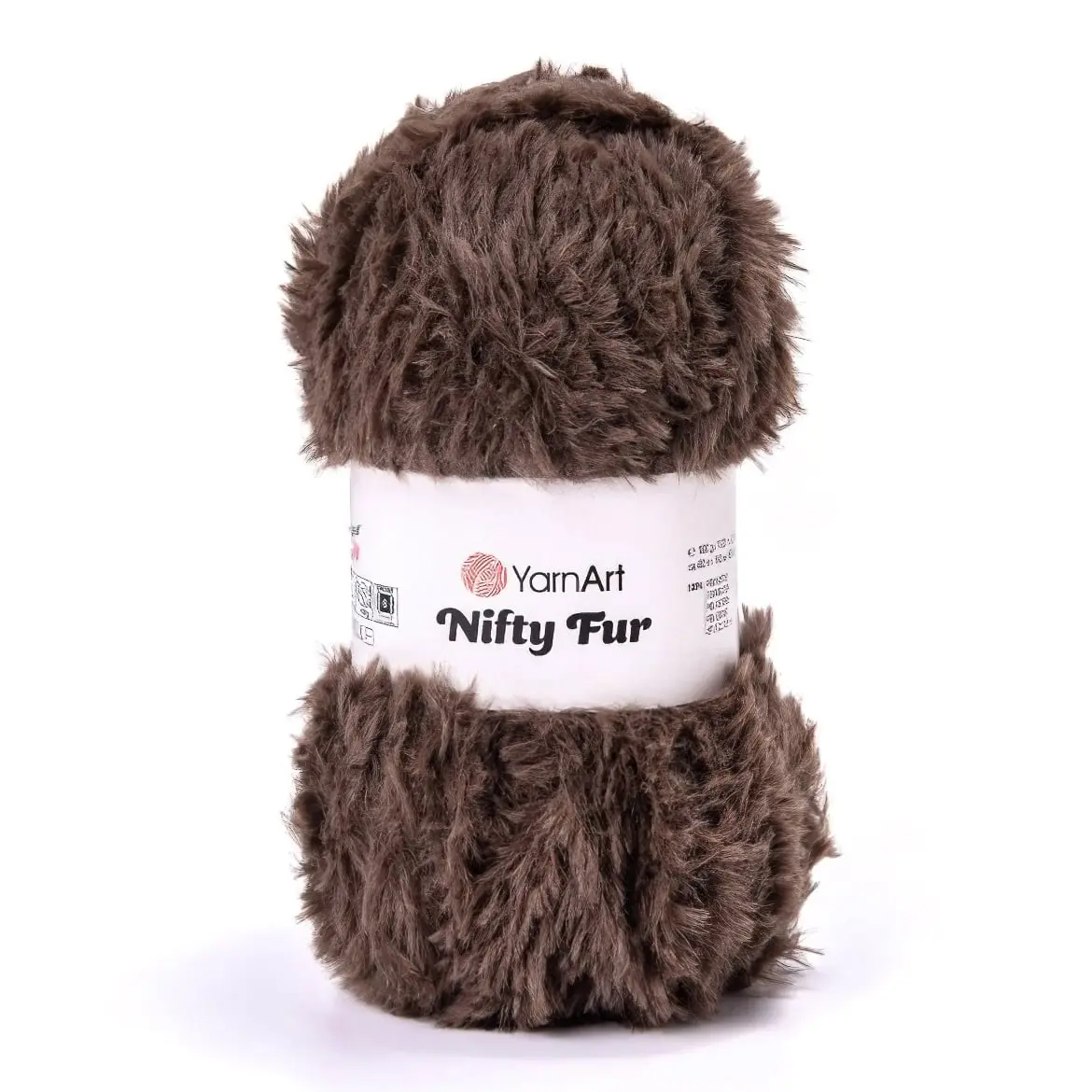 Pletací příze YarnArt NIFTY FUR 8404 hnědá, chlupatá, efektní, 100g/80m