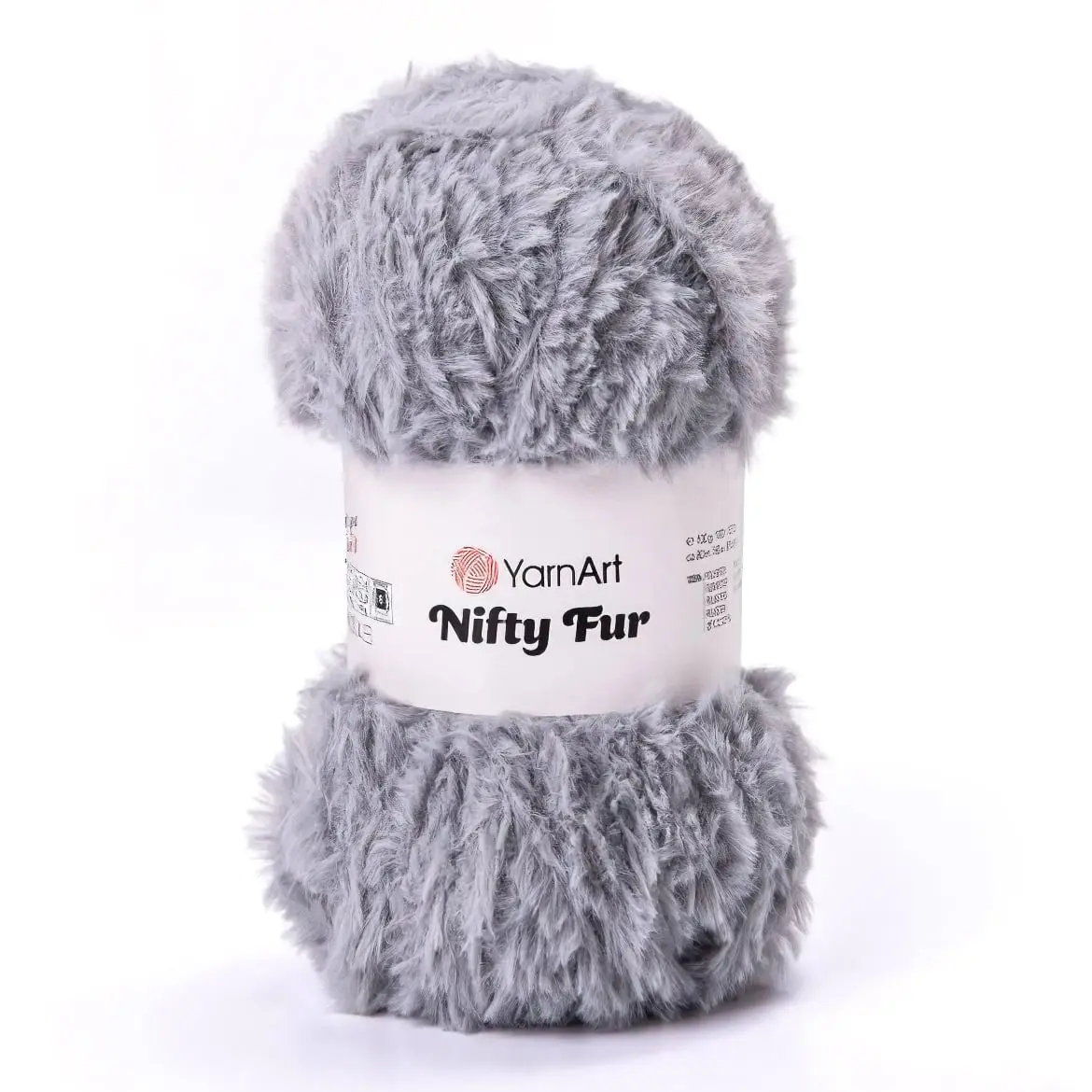 Pletací příze YarnArt NIFTY FUR 8410 šedá, chlupatá, efektní, 100g/80m