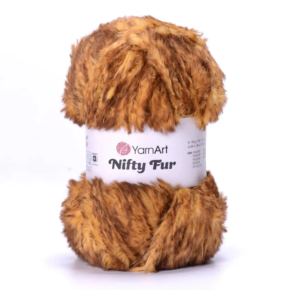 Pletací příze YarnArt NIFTY FUR 8424 oranžovo-hnědá, chlupatá, efektní, 100g/80m